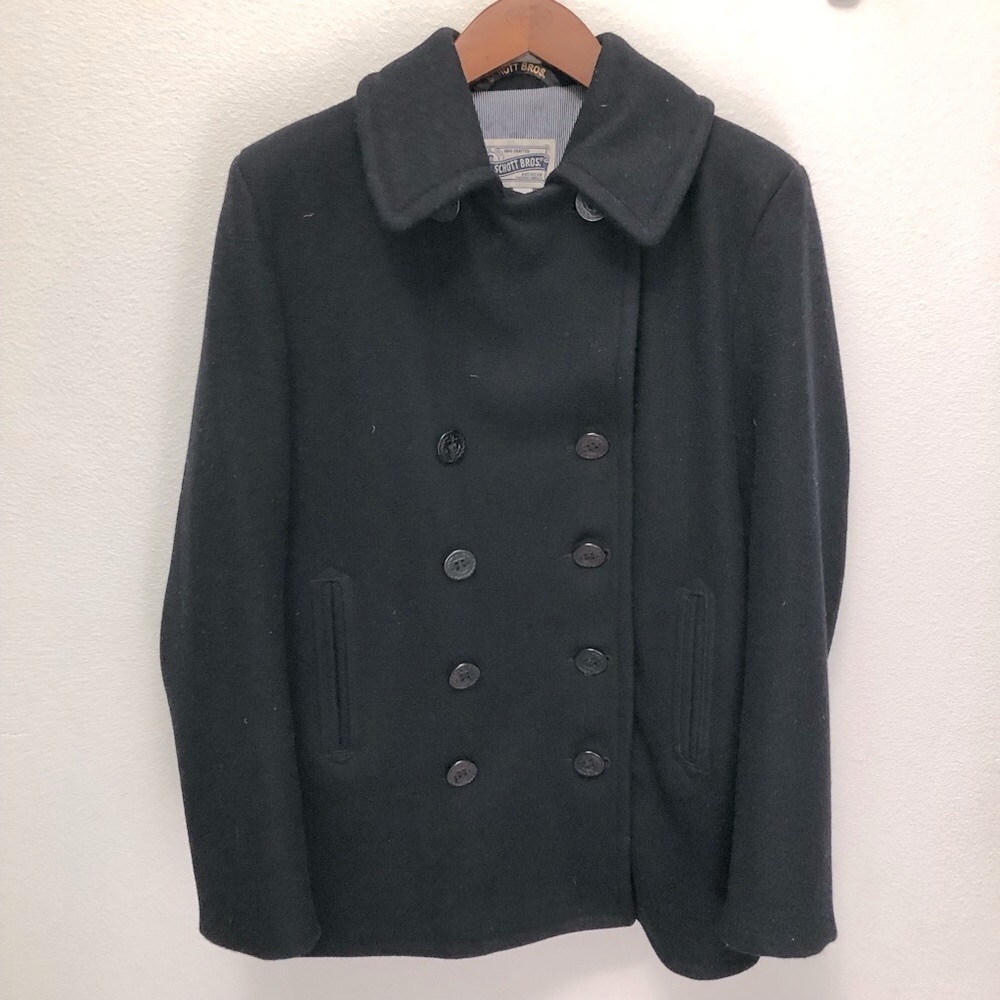 Schott NYC Black Pea Coat
